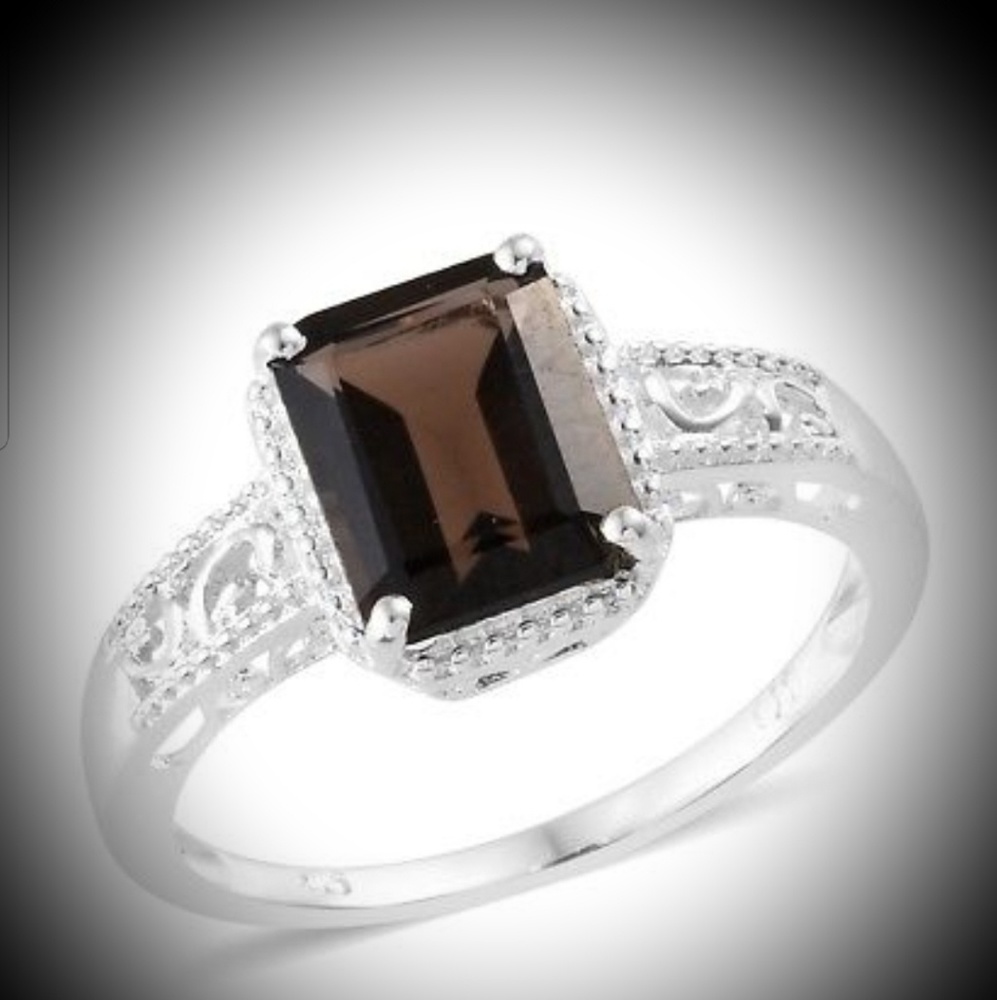 Sterling Silver Smoky Quartz Ring